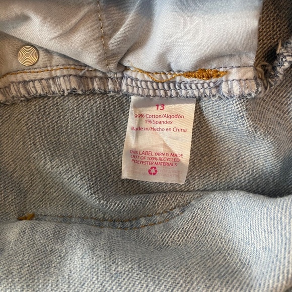 No Boundaries Destroyed Jeans‎ Light Wash Juniors  Size 13 - Picture 7 of 8